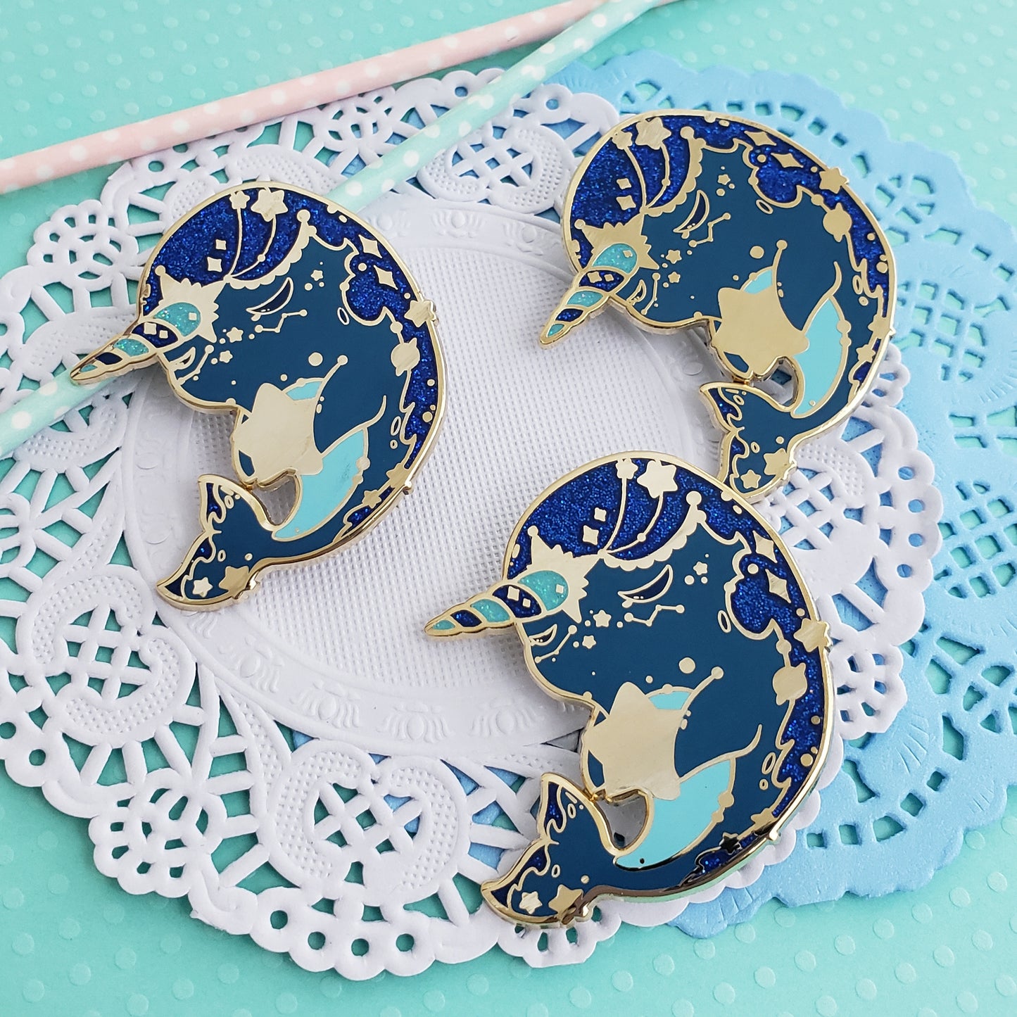 Stargazers' Dream Galaxy Narwhal Enamel Pin
