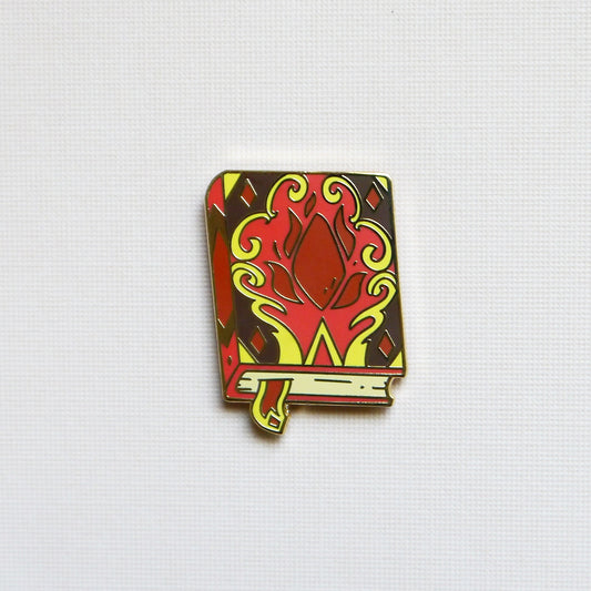 Elementalist Ember Mage Grimoire Mini Enamel Pin
