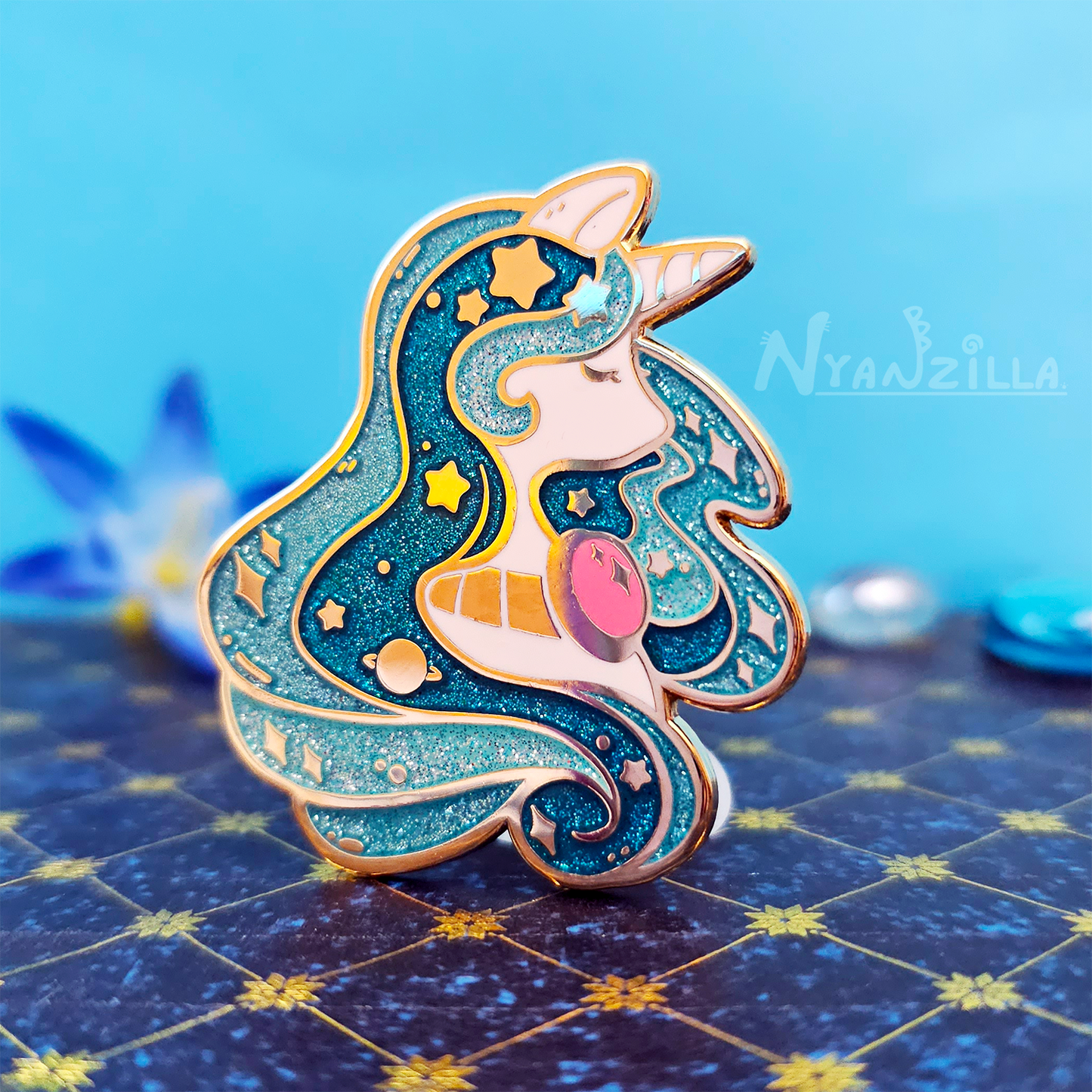 Stargazers' Dream Galaxy Light Unicorn Enamel Pin