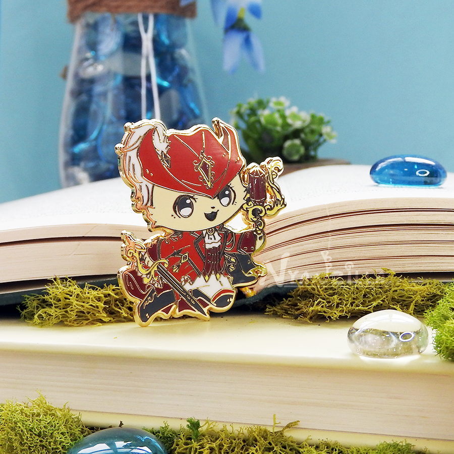 Warriors of Cute Regal Red Mage B-Grade Enamel Pin