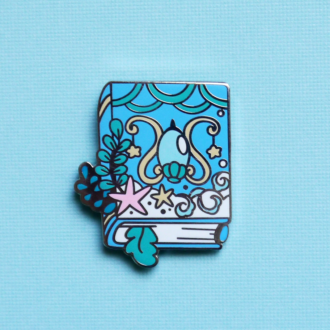 Elementalist Hydro Mage Grimoire Mini Enamel Pin