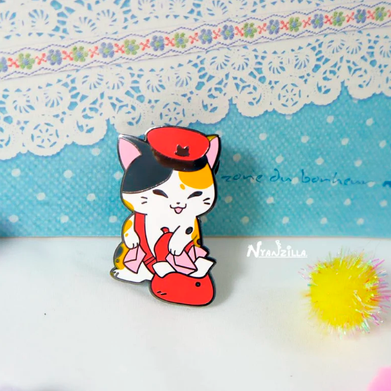 Mochi the Mail Delivery Cat Enamel Pin