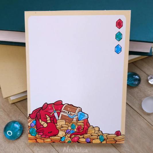 Treasure Hoard Dragon Fantasy Notepad