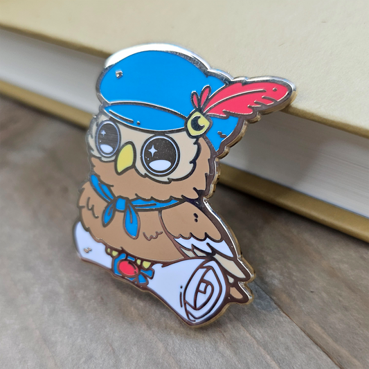 Blue Messenger Owl Enamel Pin
