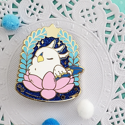 Stargazers' Dream Sleeping Phoenix Hatchling Enamel Pin
