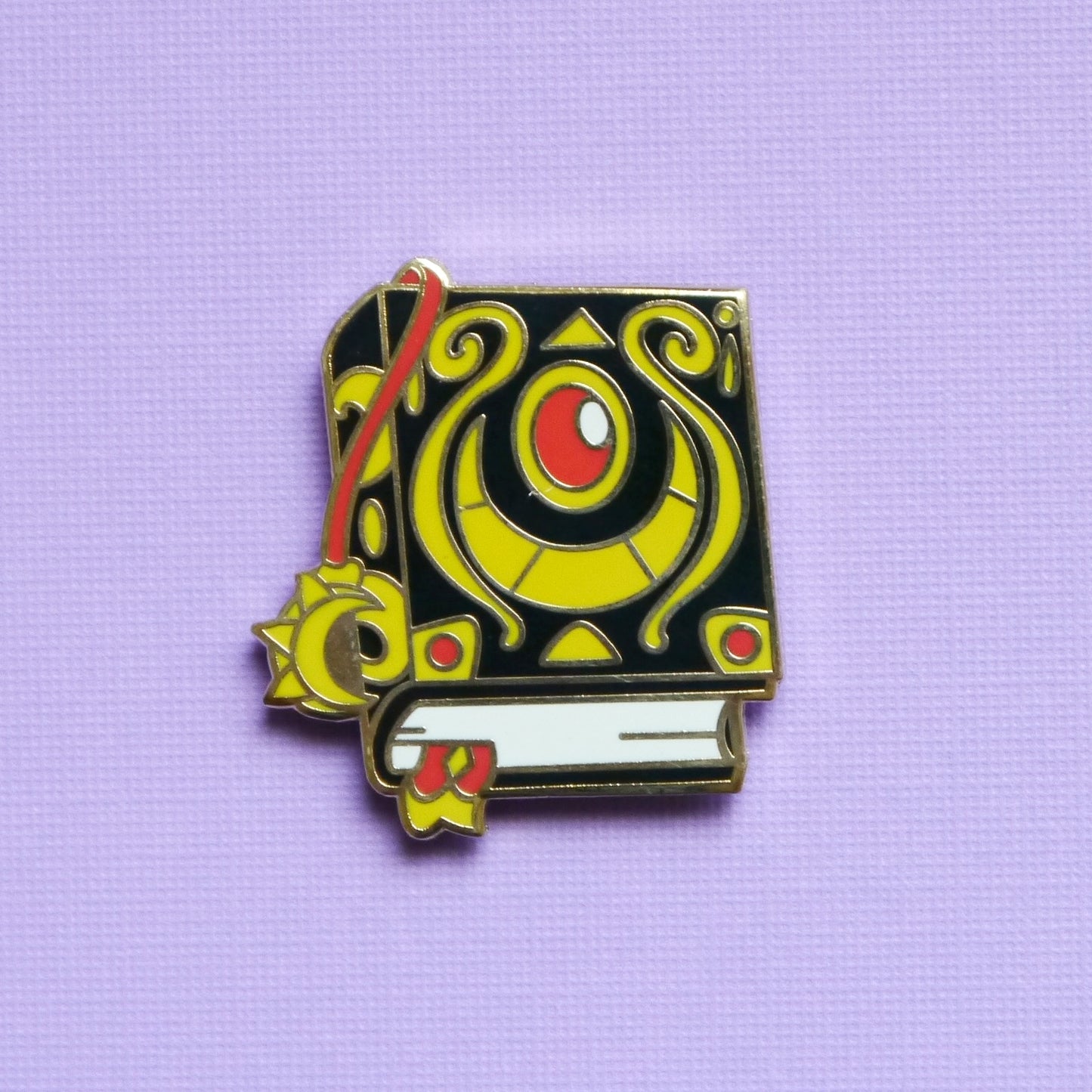 Elementalist Shadow Mage Grimoire Mini Enamel Pin