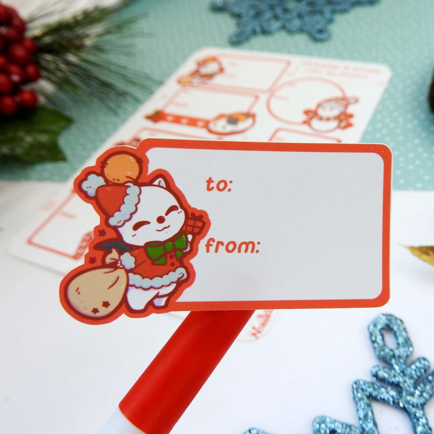 Christmas in Eorzea Gift Tag Sticker Sheet
