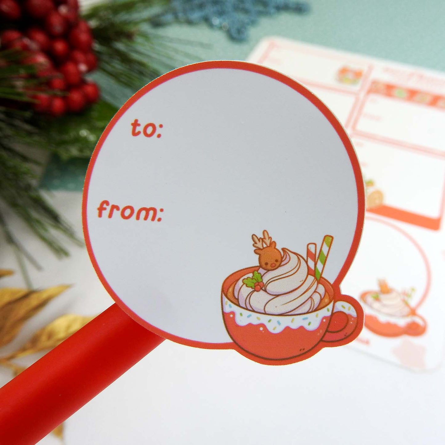 Merry Bakery Christmas Gift Label Tag Sheet