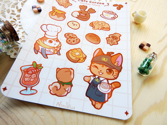 A Day in Eorzea: At the Cafe Sticker Sheet