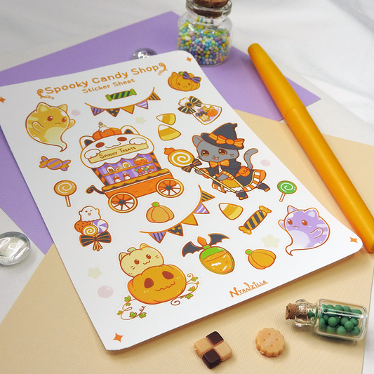 Spooky Candy Shop Sticker Sheet