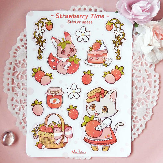 Strawberry Time Sticker Sheet