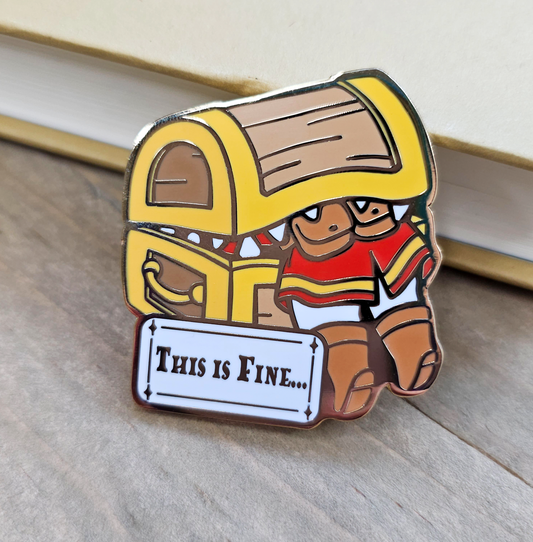 Eaten By Mimic DnD Enamel Pin