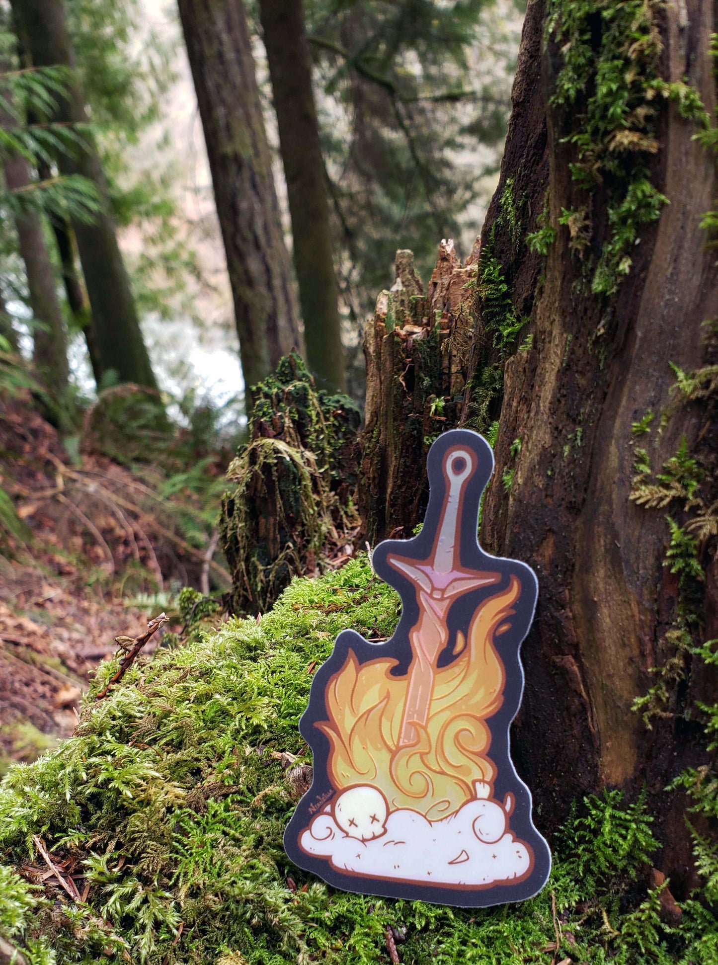 Bonfire Lit Souls Vinyl Sticker