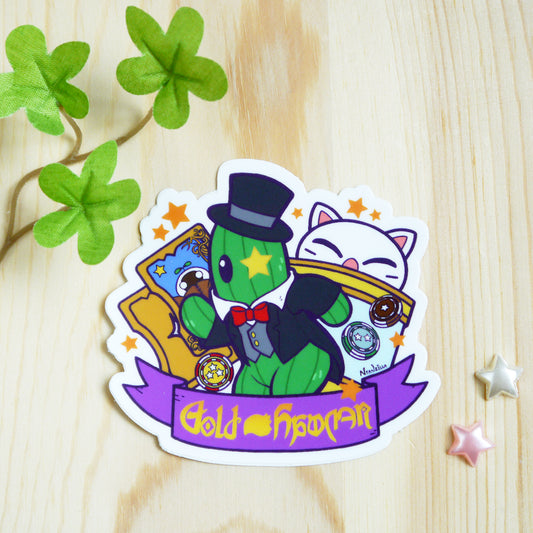 Gold Saucer Vinyl Sticker