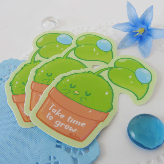Take Time to Grow Positivity Vinyl Sticker