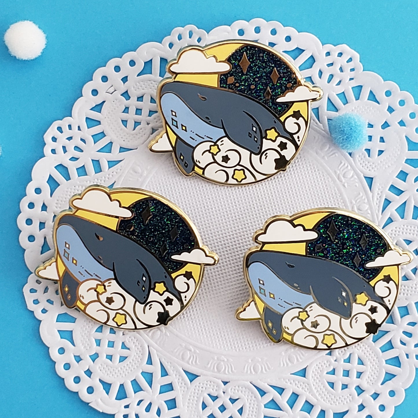 Stargazers' Dream Sky Whale Enamel Pin