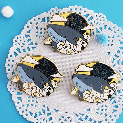 Stargazers' Dream Sky Whale Enamel Pin