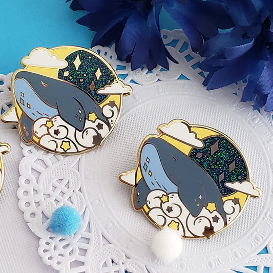 Stargazers' Dream Sky Whale Enamel Pin