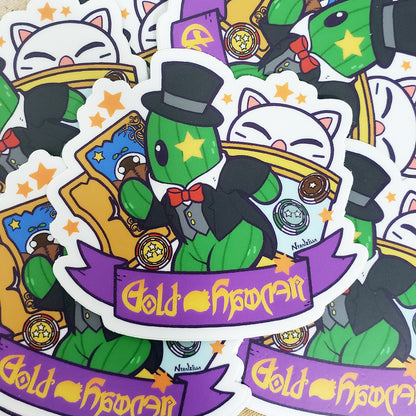 Gold Saucer Vinyl Sticker