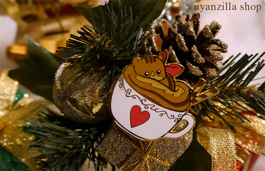 Squirrel in Cup Enamel Pin