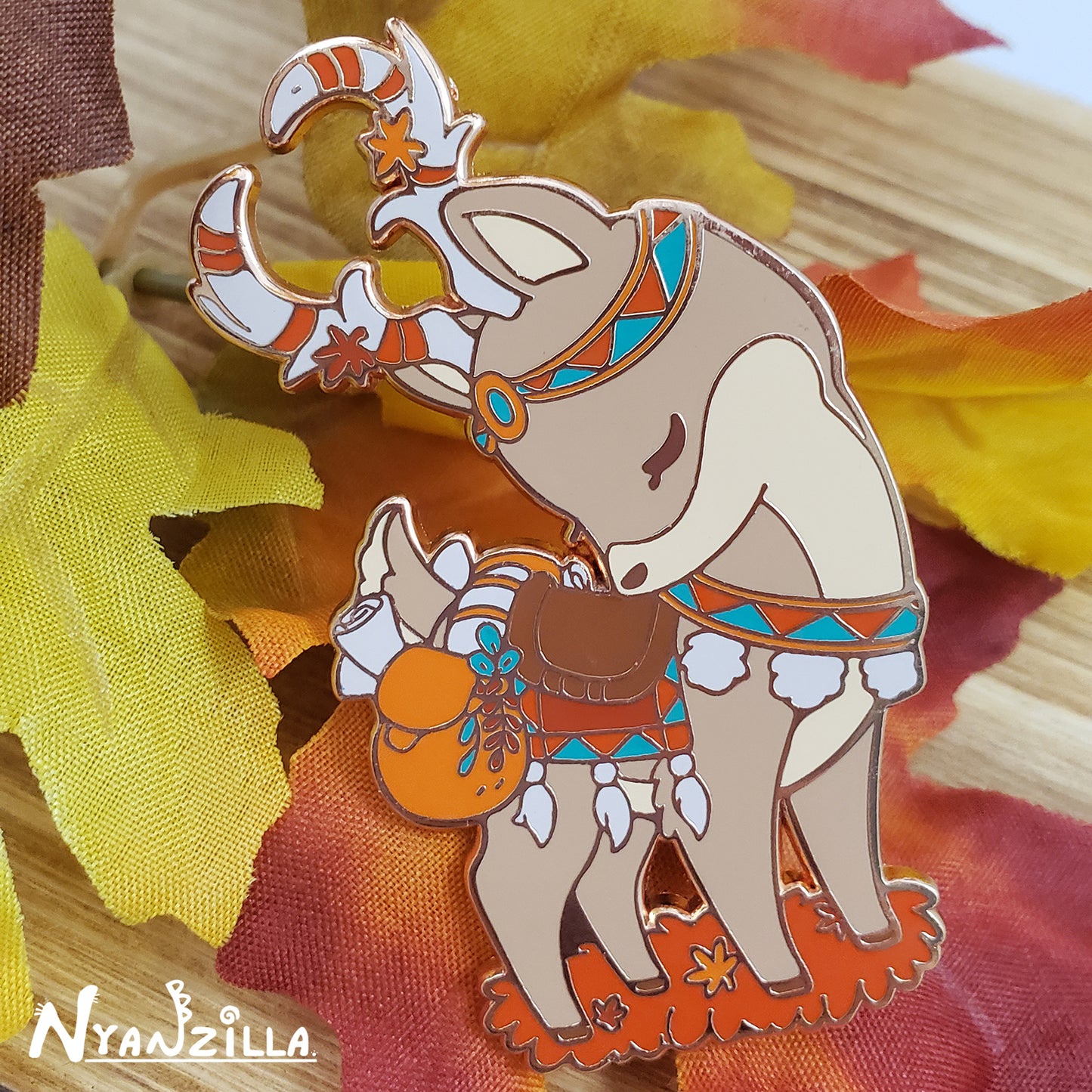 Fall Deer Mount Enamel Pin
