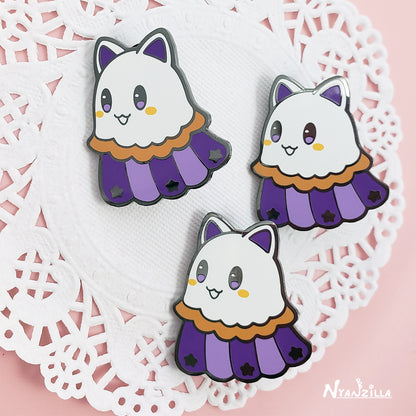 Ghost Kitty Enamel Pin