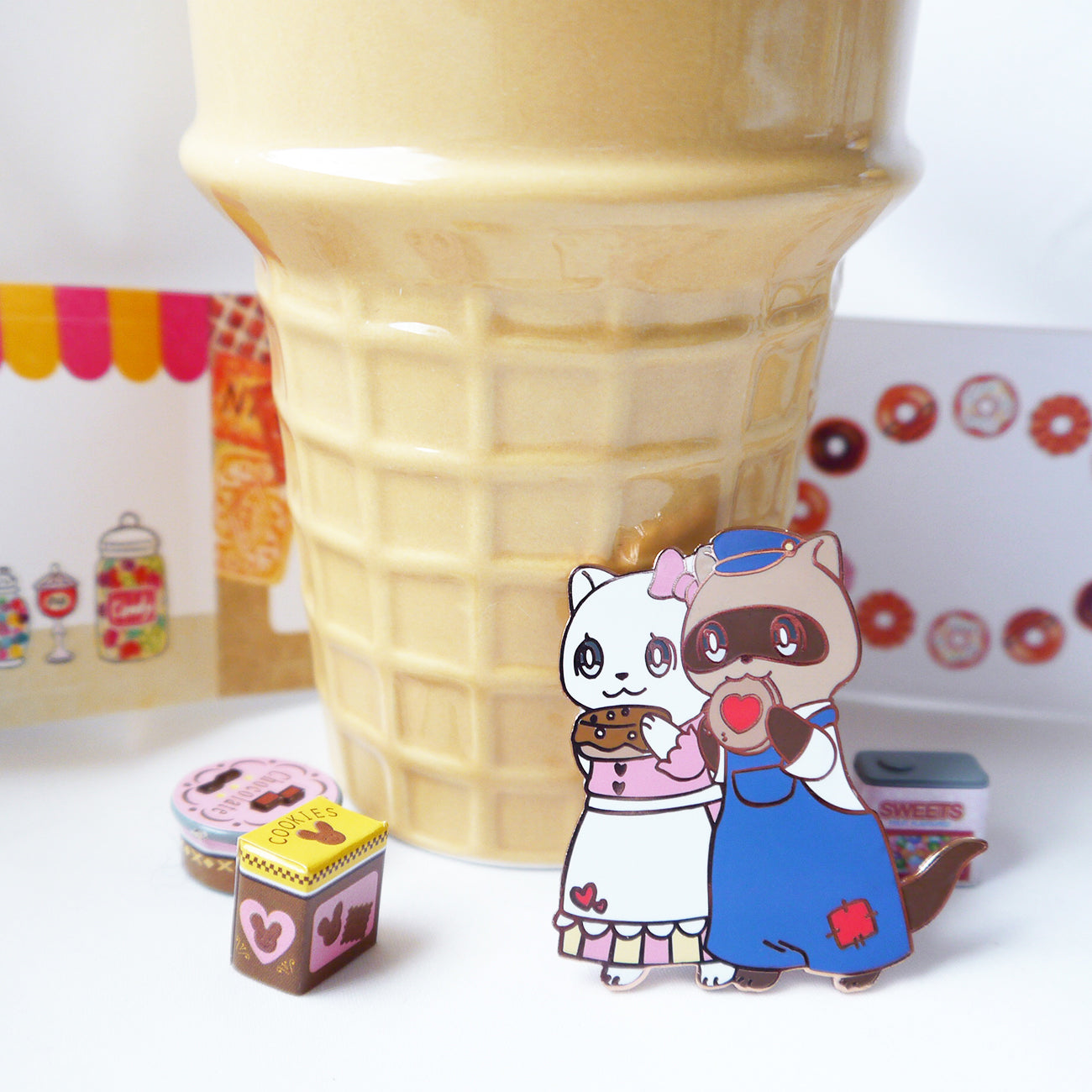 Storybook Hansel and Gretel Ferrets Enamel Pin