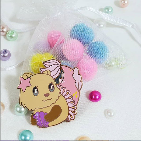 Storybook Little Mermaid Sea Otter Enamel Pin