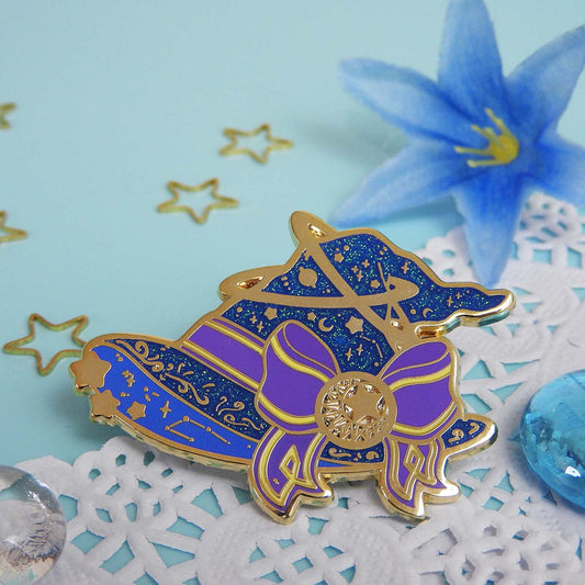 Moonlight Magic Celestial Hat Enamel Pin