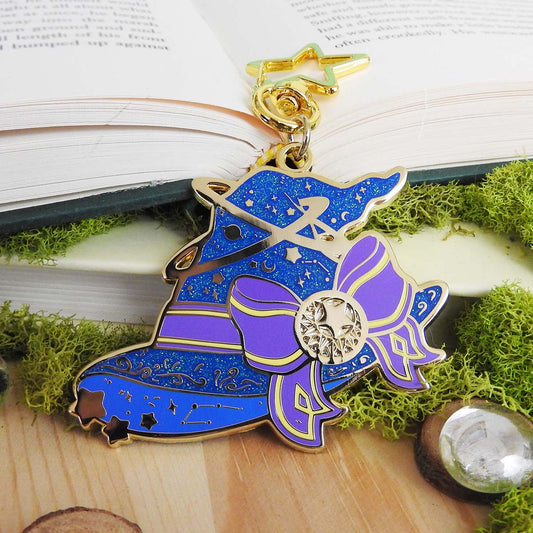 Celestial Moonlight Magical Hat Metal Keychain
