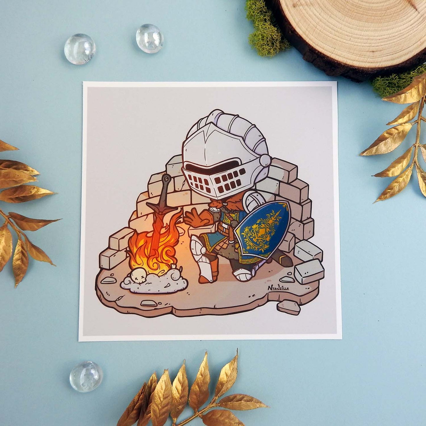Bonfire Lit Art Print