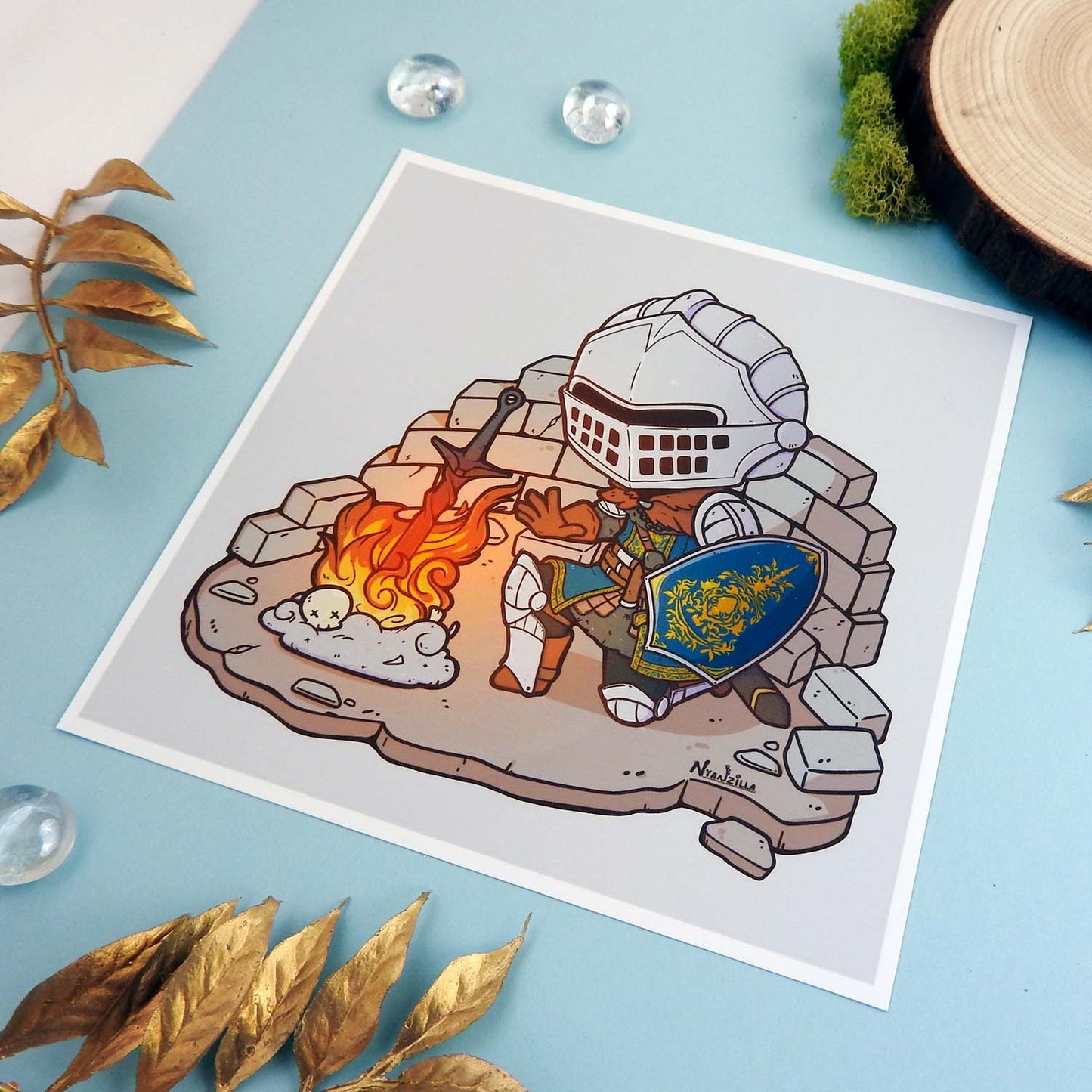 Bonfire Lit Art Print