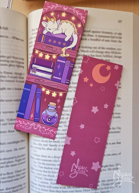 Arcane Library Sleeping Dragon Laminated Bookmark