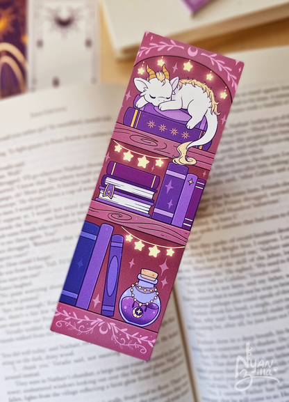 Arcane Library Sleeping Dragon Laminated Bookmark