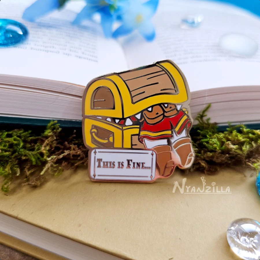 Eaten By Mimic DnD Enamel Pin
