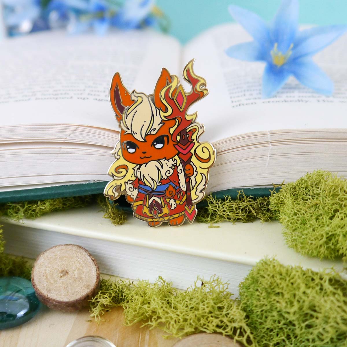 Elementalist Ember Mage Enamel Pin
