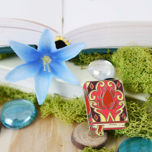 Elementalist Ember Mage Grimoire Mini Enamel Pin