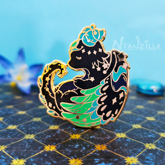 Stargazers' Dream Galaxy Night Dragon Enamel Pin