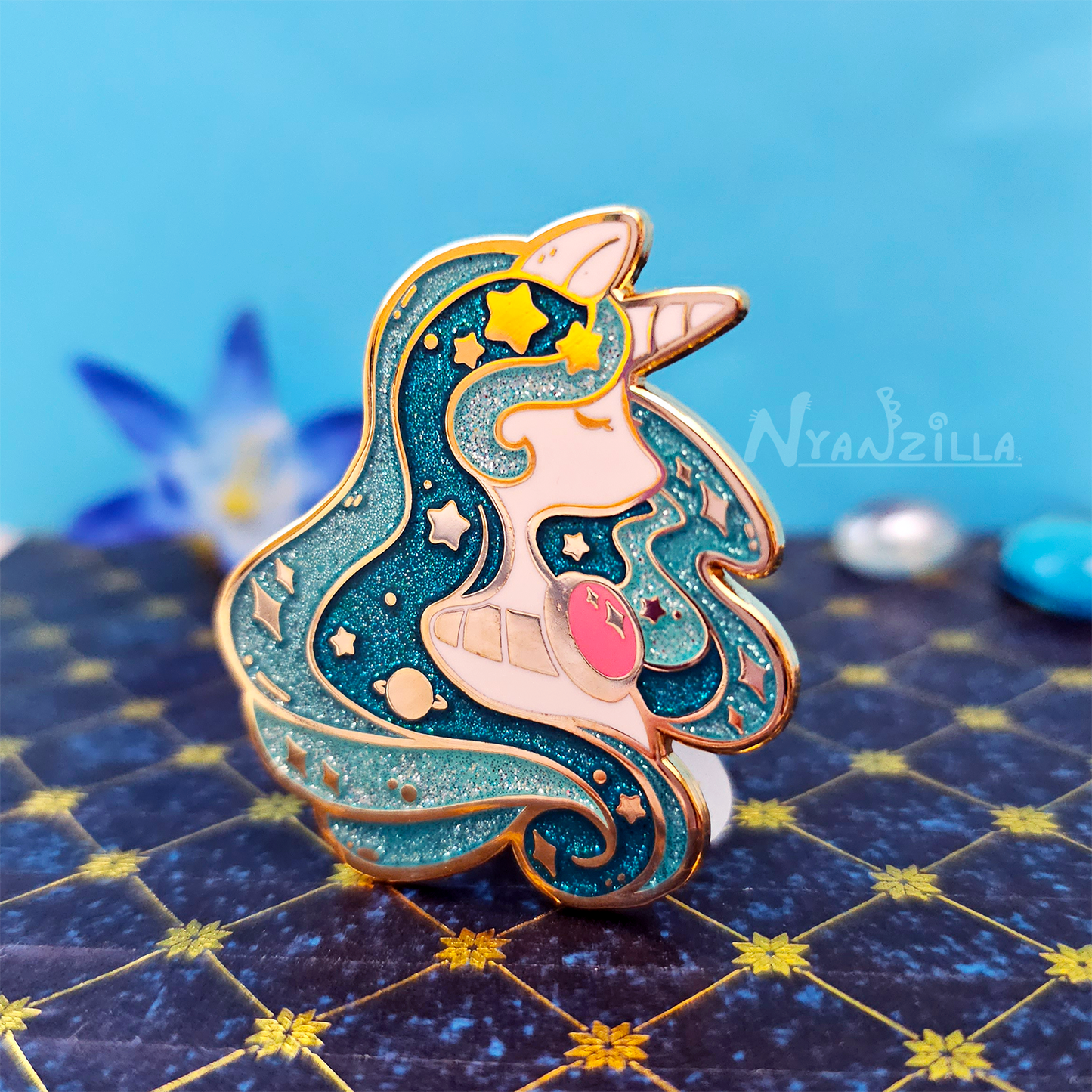 Stargazers' Dream Galaxy Light Unicorn Enamel Pin