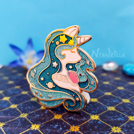 Stargazers' Dream Galaxy Light Unicorn Enamel Pin