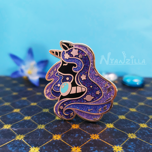 Stargazers' Dream Galaxy Night Unicorn Enamel Pin