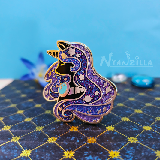 Stargazers' Dream Galaxy Night Unicorn Enamel Pin