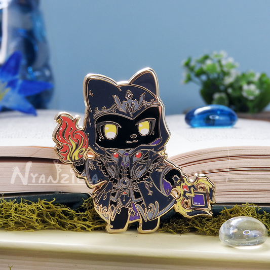 Warriors of Cute Regal Black Mage B-Grade Enamel Pin