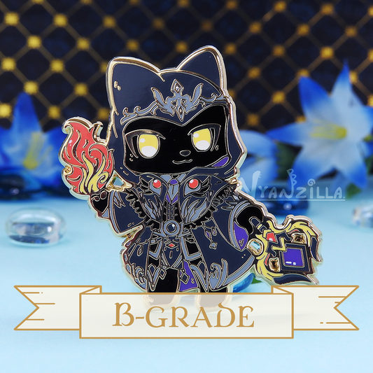 Warriors of Cute Regal Black Mage B-Grade Enamel Pin