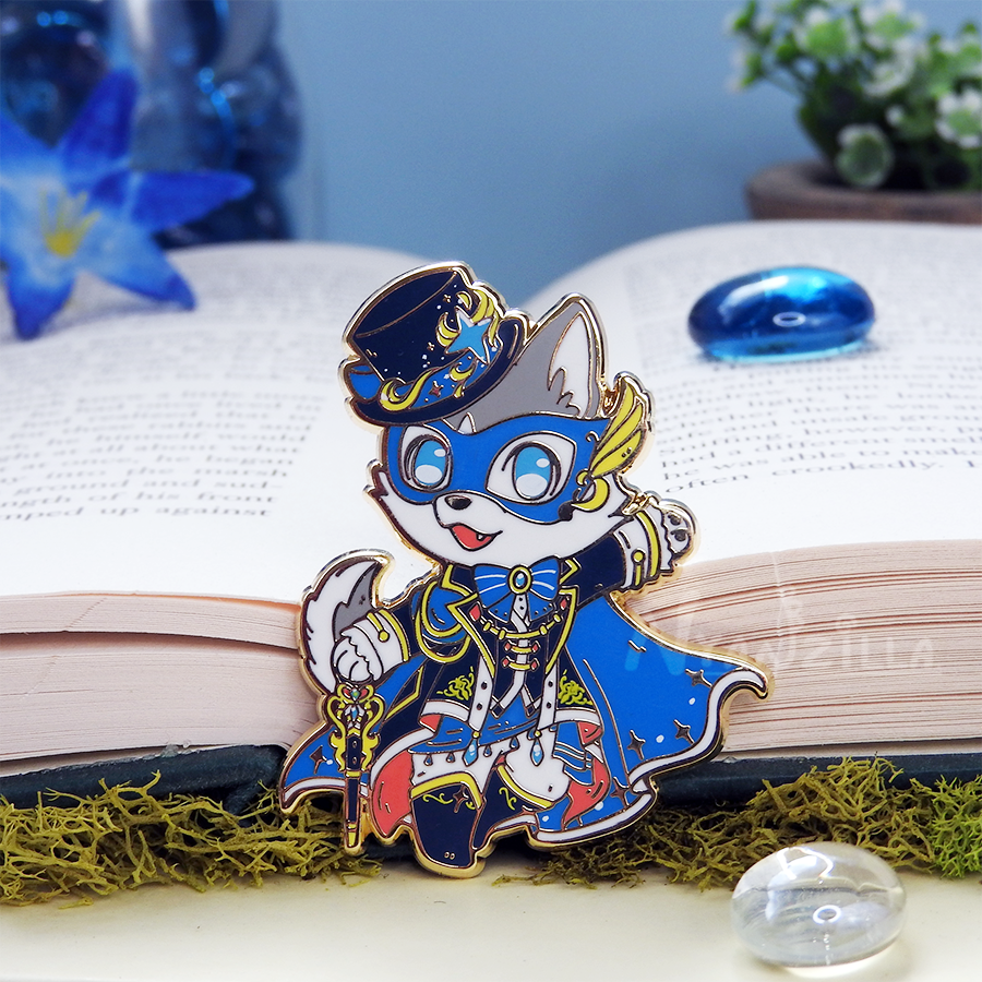 Warriors of Cute Regal Blue Mage B-Grade Enamel Pin