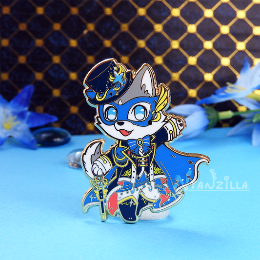 Warriors of Cute Regal Blue Mage Enamel Pin