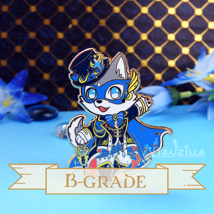 Warriors of Cute Regal Blue Mage B-Grade Enamel Pin