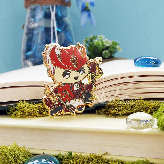 Warriors of Cute Regal Red Mage B-Grade Enamel Pin
