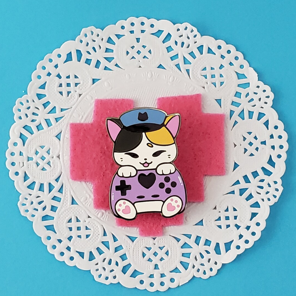 Kitty Arcade Gamer Cat Enamel Pin