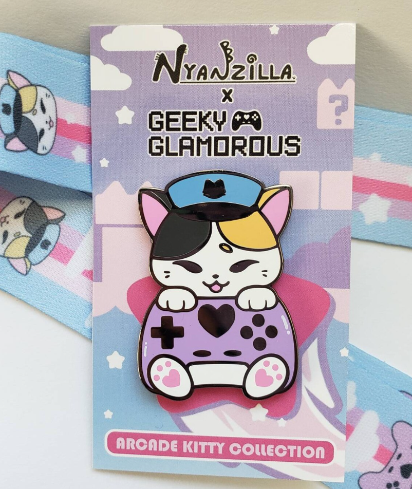 Kitty Arcade Gamer Cat Enamel Pin